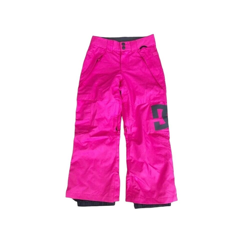 DC girl’s hot pink adjustable waist snow pants in a size Small (10)